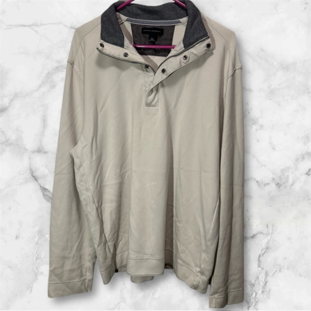 Men’s Banana‎ Republic 78 Beige pullover zip sweater sweatshirt